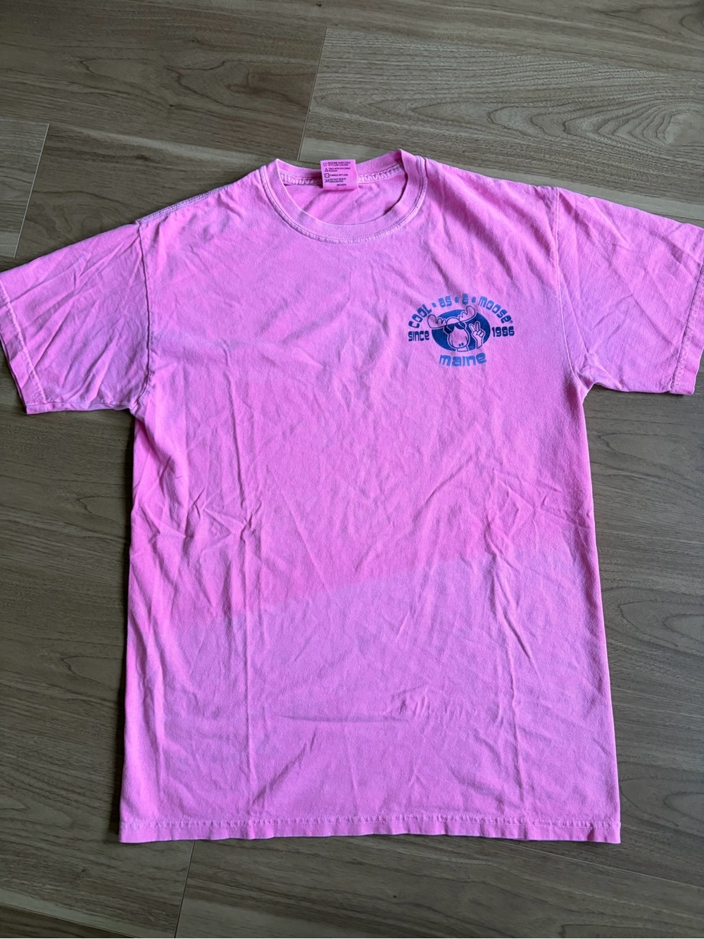 Vintage Graphic neon Pink T-Shirt Cool as a Moose Maine